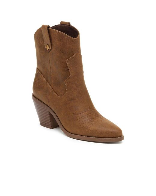 Rocket Dog Brown Feather Ankle Boots