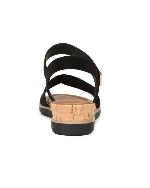 Tamaris Black Iris Low Wedge Sandals