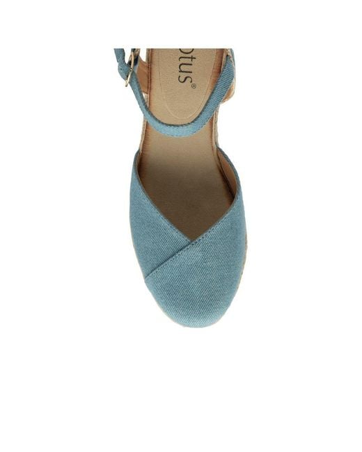 Lotus Blue Bronya Espadrille Wedges