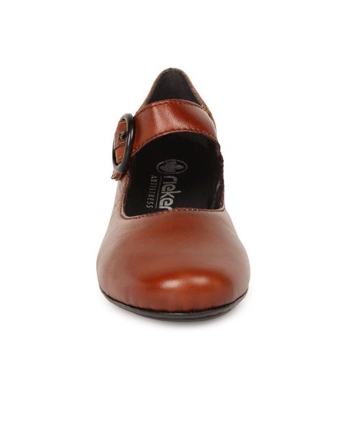 Rieker Brown Twirl Mary Jane Court Shoes