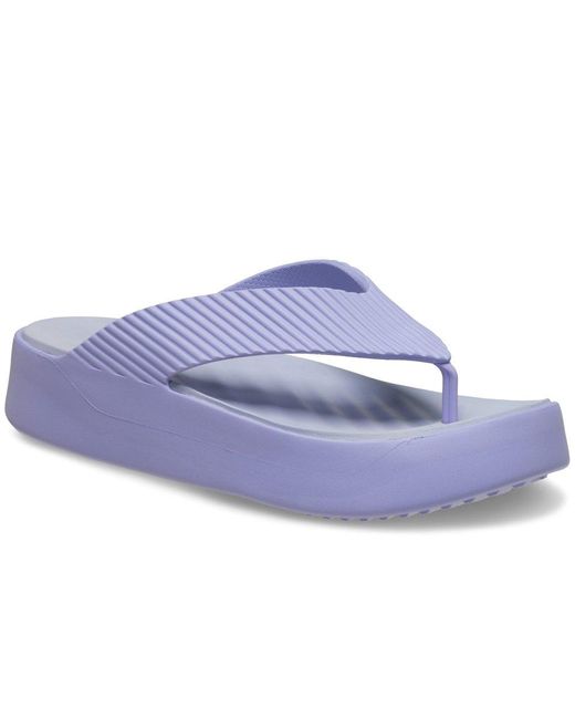 CROCSTM Blue Getaway Platform Flip Toe Post Sandals