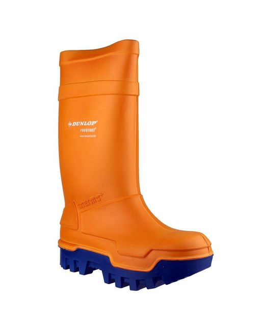 Dunlop Orange Purofort Thermo+ Full Safety Wellingtons for men