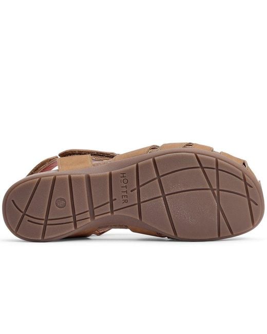 Hotter Brown Carpa Wide Fit Sandals