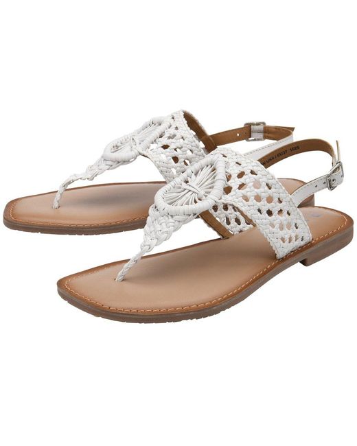 Ravel White Roxby Toe Post Sandals