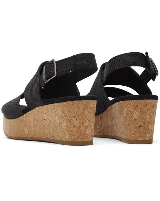 TOMS Blue Claudine Wedge Sandals