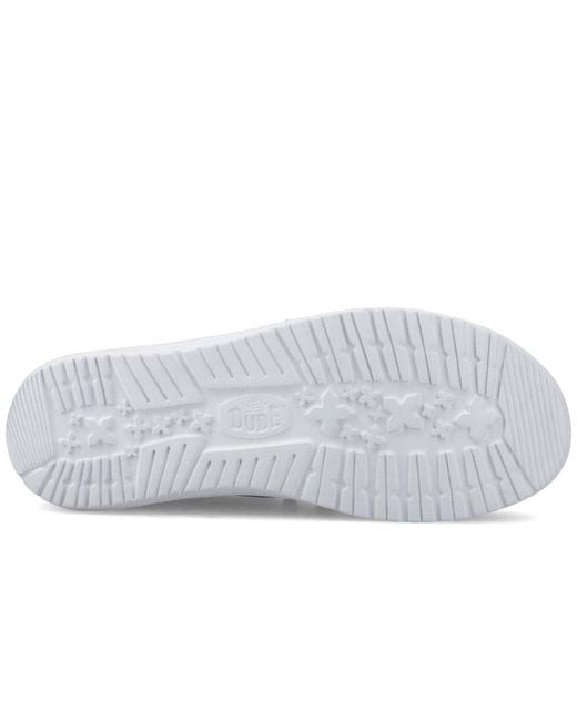 HeyDude Blue Wally Stretch Jersey Slip On Shoes for men