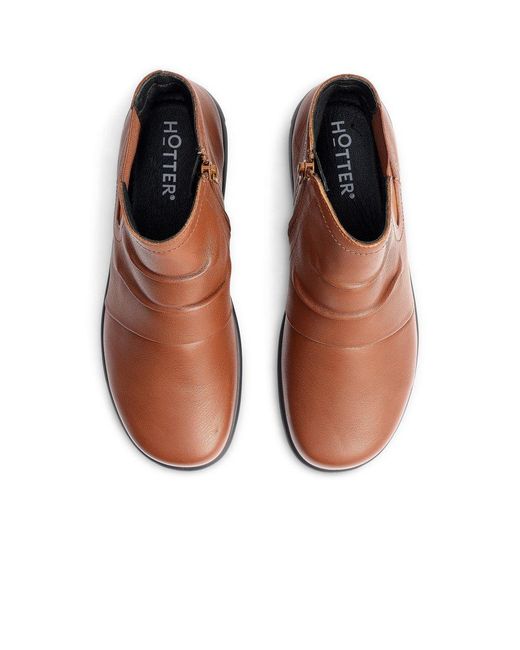Hotter Brown Astley Ankle Boots