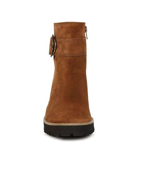 Paul Green Brown Mia Ankle Boots