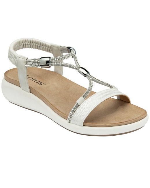 Lotus Metallic Bruna Sandals