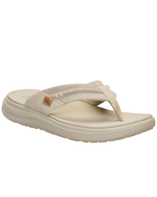 HeyDude Gray Finn Flip Braided Sandals for men