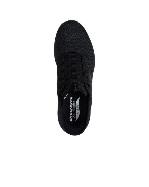 Skechers Black Arch Fit 2.0 Look Ahead 232462-Bbk Lace Up Shoes for men
