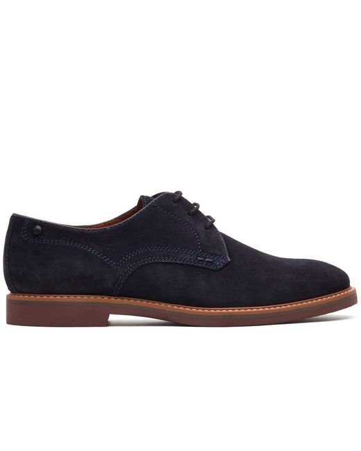 Base London Blue Strand Lace Up Shoes for men
