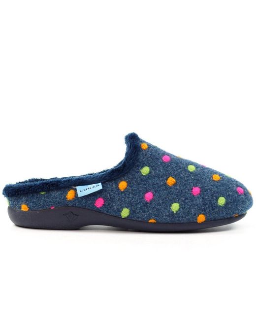 Lunar (GRS) Blue Peanut Mule Slippers