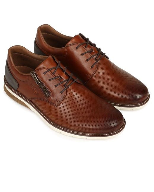 Rieker Brown Barton Shoes for men