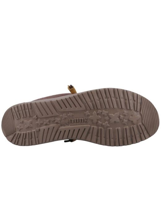 Hey Dude Brown Wally Corduroy Shoes for men