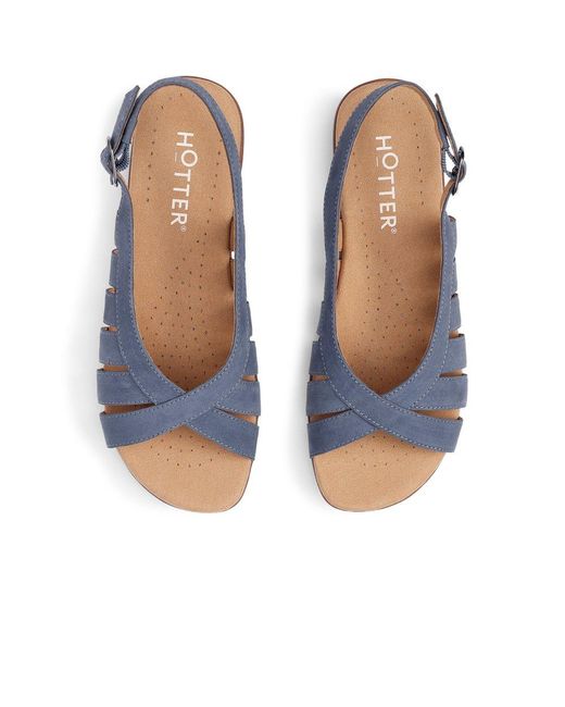Hotter Blue Sundown Wide Fit Sandals