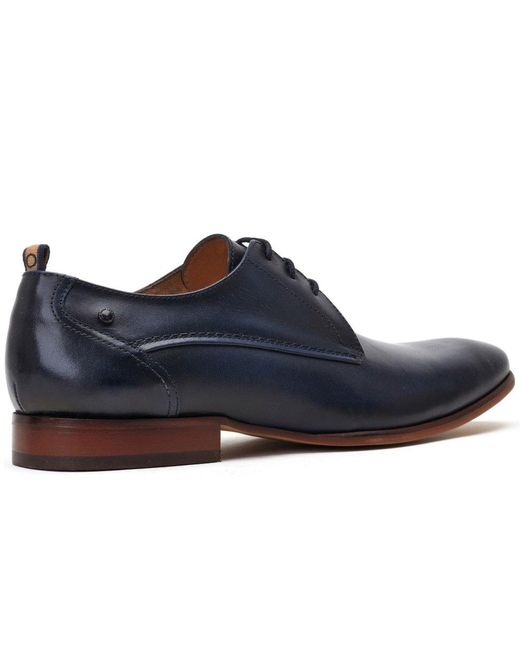 Base London Blue Gambino Derby Shoes for men