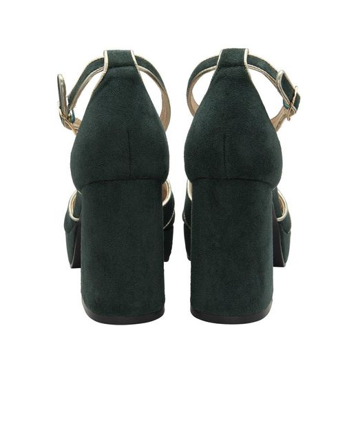 Escarpins Plateforme Ravel - Noir Et Doré, Taille UK 7 (pointure Femme), Talons Hauts (7.6-10 Cm), Occasion