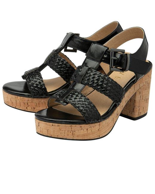 Ravel Black Rewley Heeled Sandals