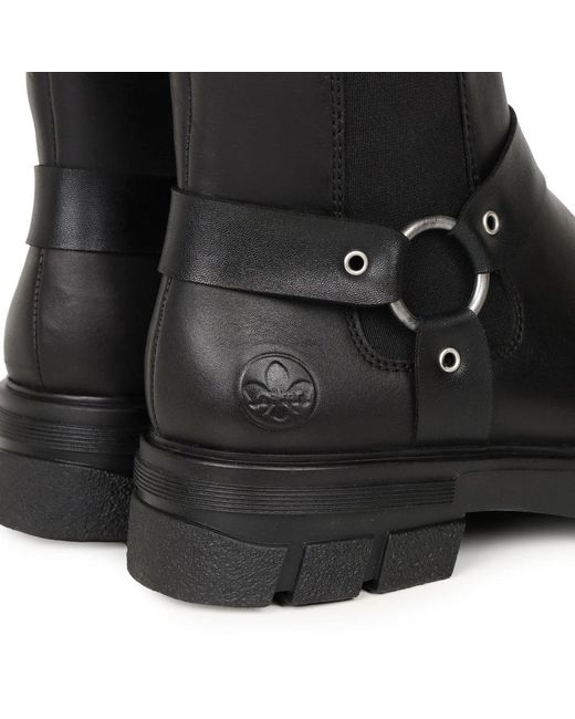 Rieker Black Mexico Biker Boots