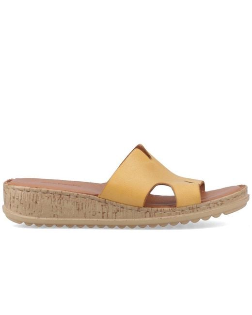 Hush Puppies Blue Eloise Low Wedge Sandals