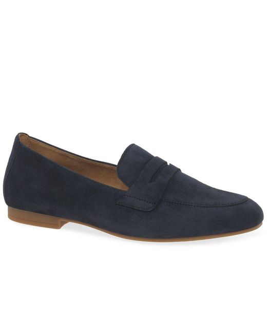 Gabor Blue Viva Penny Loafers