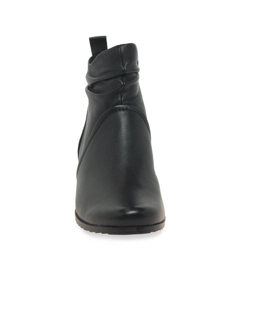 Caprice Black Fearne Ankle Boots