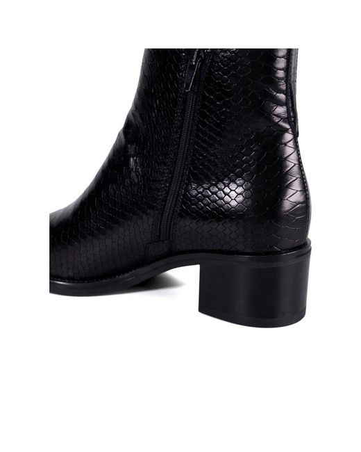 Dune Black Pouring Ankle Boot