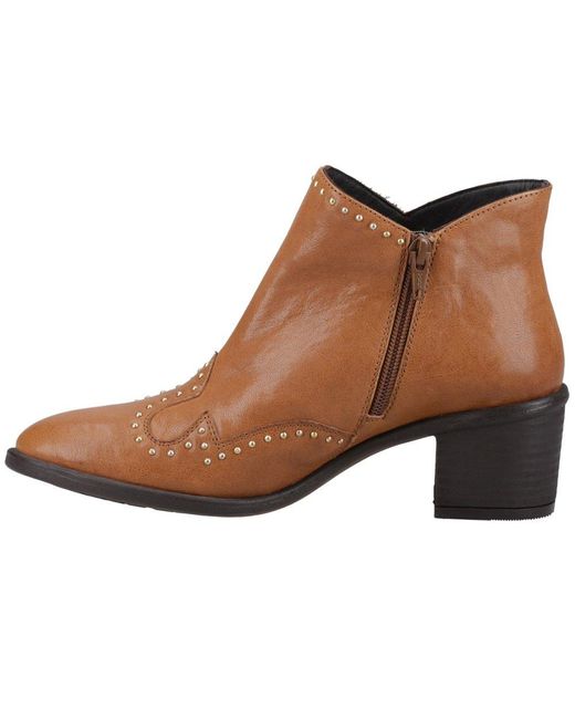 Hush Puppies Brown Waverly Western Ankle Boots