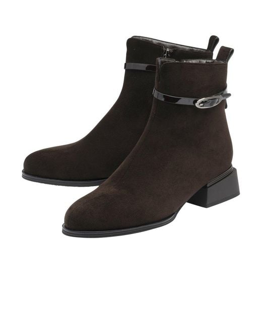 Lotus Black Unez Ankle Boots