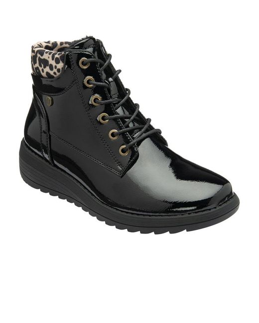 Lotus Black Abelia Ankle Boots