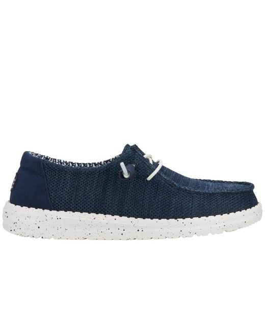 HeyDude Blue Wendy Stretch Sox Slip On Shoes