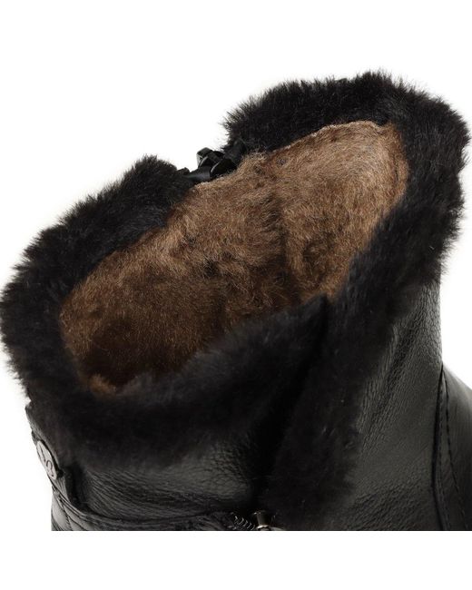 Caprice Black Vivian Ankle Boots