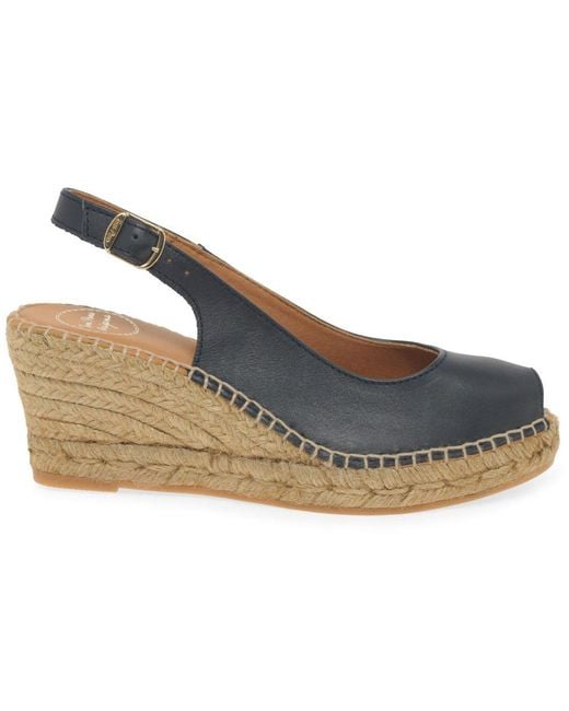 Toni Pons Blue Croacia Wedge Heel Espadrille Sandals