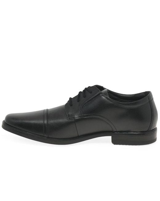 Clarks Black Howard Cap Formal Lace Up Shoes for men