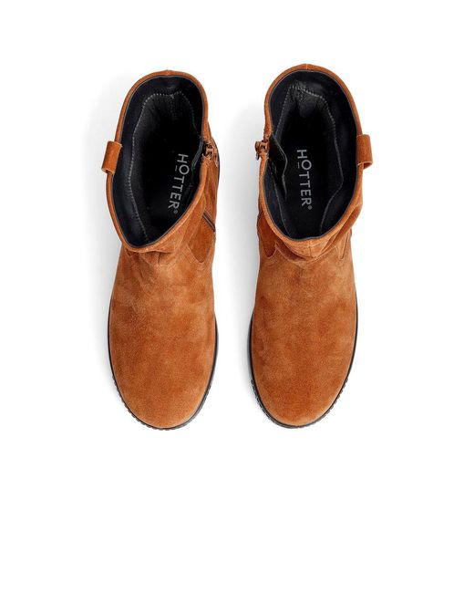 Hotter Brown Sprite Ankle Boots
