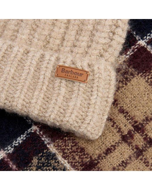 Barbour Multicolor Saltburn Beanie &Amp; Tartan Scarf Set