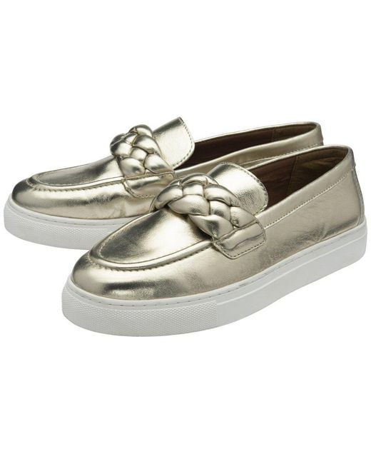 Lotus Metallic Bertie Loafers