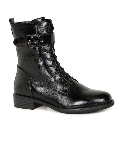 Regarde Le Ciel Black Jada 05 Biker Boots Patent