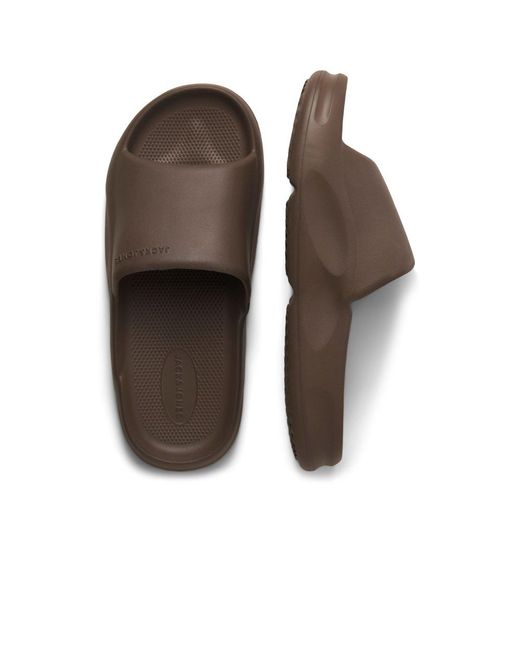 Jack & Jones Brown Jack &Amp; Jones Status Moulded Slider Sandals for men
