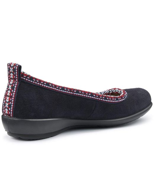Hotter Blue Honey Wide Fit Slippers