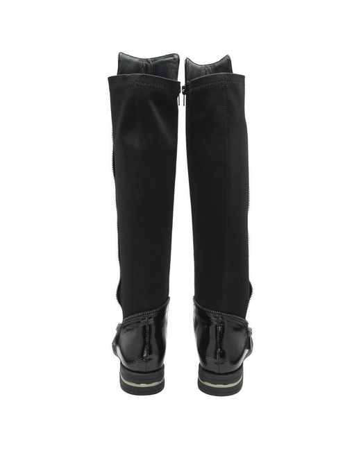 Lotus Black Tolouse Knee High Boots