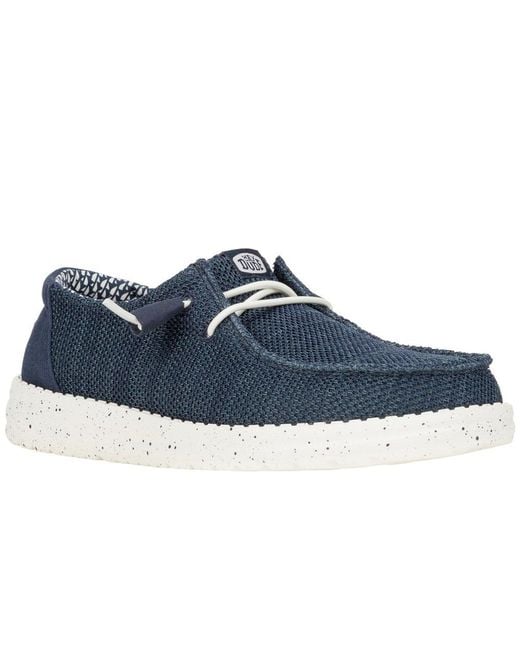 HeyDude Blue Wendy Stretch Sox Slip On Shoes