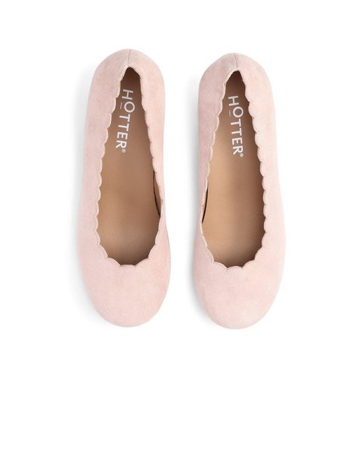 Hotter Pink Jive Wide Fit Court Shoes
