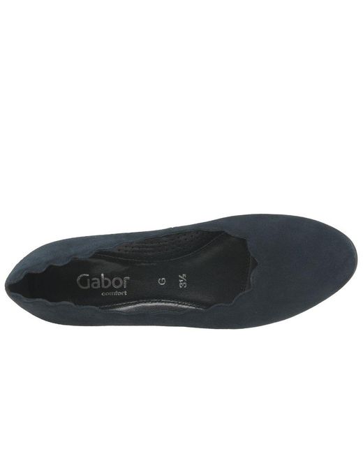 Gabor Blue Gigi Court Shoes