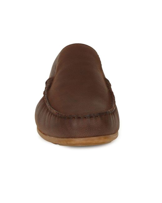 Base London Brown Moss Loafers for men