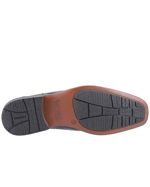 Hush Puppies Black Brody Slip On Patent Shoes for men