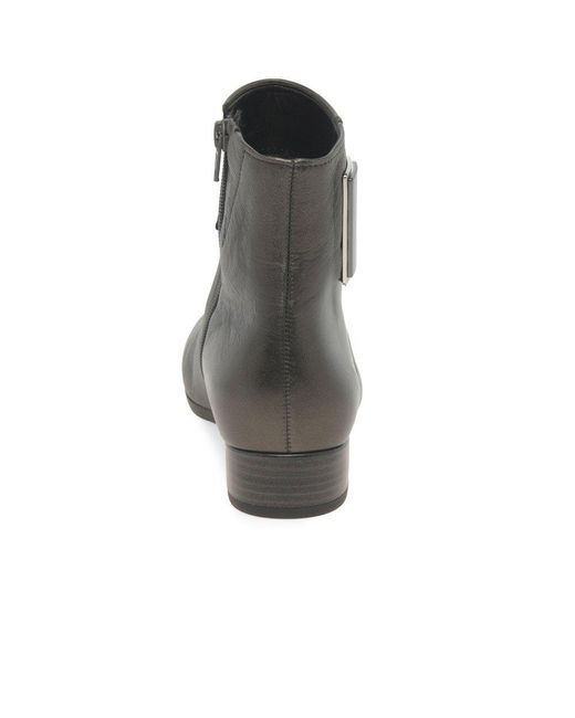 Gabor Gray Balm Ankle Boots