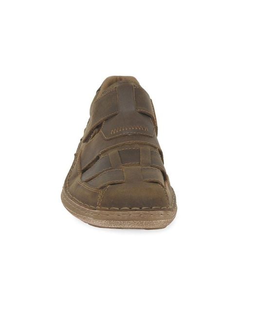 Rieker Brown Flight Riptape Sandals for men