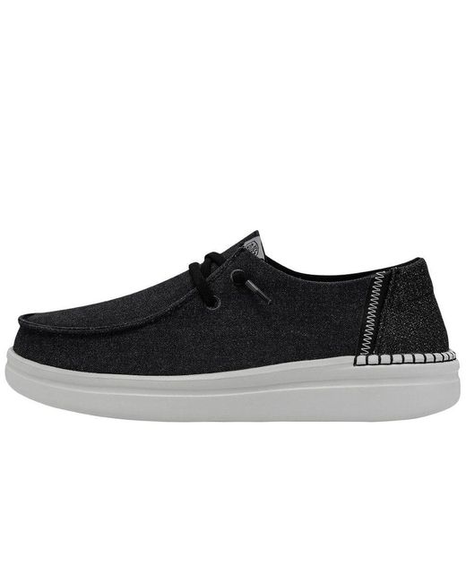 Hey Dude Black Wendy Rise Shoes